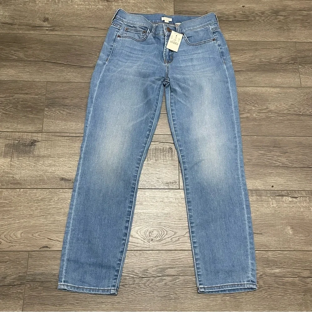 J. Crew Jeans Women's Boyfriend Straight Leg Mid Rise Stretch NWT Sz 25 C2882